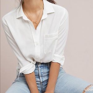 Anthropologie Cloth and Stone Dale White Shirt